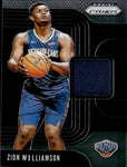 2019-20 Zion Williamson Panini Prizm ROOKIE SENSATIONAL SWATCHES JERSEY RELIC RC #SS-ZWL New Orleans Pelicans