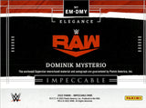 2022 Dominik Mysterio Panini Impeccable WWE ELEGANCE SHIRT AUTO 09/99 AUTOGRAPH RELIC #EM-DMY Monday Night Raw