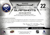 2022-23 Jack Quinn Upper Deck Premier ROOKIE SLAPSHOTS AUTO AUTOGRAPH RC #PSAR-JQ Buffalo Sabres