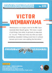 2023-24 Victor Wembanyama Panini Donruss RATED ROOKIE RC #220 San Antonio Spurs