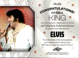 2024 Elvis Presley Leaf Icons Collection HOLO GREEN FOIL FIT FOR A KING SHIRT 24/45 WARDROBE #FK-20