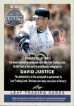2024 David Justice Leaf Bronx Legacy RED TRADE MARKS AUTO 3/5 AUTOGRAPH #TM-DJ1 New York Yankees