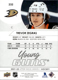 2021-22 Trevor Zegras Upper Deck Series 1 YOUNG GUNS ROOKIE RC #232 Anaheim Ducks 2