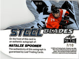 2025 Natalie Spooner Leaf Metal Legends Hockey STEEL BLADES DIE CUT SHIMMER AUTO 07/10 AUTOGRAPH #SB-NS1 Toronto Sceptres