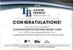 2022 Wander Franco Topps Series 2 ROOKIE BATTING HELMET COMMEMORATIVE RELIC RC #BH-WF Tampa Bay Rays 1