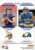 2024 J.J. McCarthy Blake Corum Panini Contenders ROOKIE TICKET DUAL JERSEY RELIC #DS-2 Vikings Rams