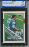 1989 Barry Sanders Topps Traded ROOKIE RC ISA 10 #83T Detroit Lions HOF 7036