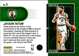 2023-24 Jayson Tatum Panini Mosaic IN SEASON TOURNAMENT GREEN #21 Boston Celtics