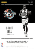 2016-17 Grant Hill Panini Noir JUMBO MATERIAL JERSEY 48/99 RELIC #40 Detroit Pistons HOF