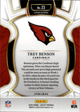 2025 Trey Benson Panini Select SP ZEBRA CONCOURSE #23 Arizona Cardinals