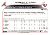 2022 Spencer Strider Topps Chrome ROOKIE AUTO AUTOGRAPH RC #RA-SS Atlanta Braves 1
