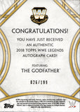 2018 The Godfather Topps WWE Legends AUTO 026/199 AUTOGRAPH #A-TG WWE Legend