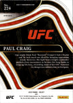 2022 Paul Craig Panini Select UFC ORANGE FLASH OCTAGONSIDE ROOKIE RC #224 Light Heavyweight