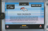 2024 Troy Franklin Panini One ROOKIE FRANCHISE FUTURE FABRICS JUMBO PATCH AUTO 26/49 AUTOGRAPH RELIC RC #84 Denver Broncos