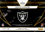 2019 Hunter Renfrow Panini Select ROOKIE JUMBO JERSEY AUTO 075/199 AUTOGRAPH RELIC #RM-HR Oakland Raiders