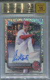 2025 Quinn Mathews Bowman Chrome PROSPECTS 1ST BOWMAN SPECKLE REFRACTOR AUTO 246/299 AUTOGRAPH BGS 9.5/10 #CPA-QM St. Louis Cardinals 4877