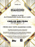 2025 Carlos Beltran Topps Diamond Icons DUAL JERSEY AUTO 19/25 AUTOGRAPH RELIC #SPDRA-CB New York Yankees