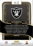 2024 Brock Bowers Panini Select RED & YELLOW SHOCK PRIZM PREMIER LEVEL ROOKIE RC #118 Las Vegas Raiders