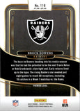 2024 Brock Bowers Panini Select RED & YELLOW SHOCK PRIZM PREMIER LEVEL ROOKIE RC #118 Las Vegas Raiders