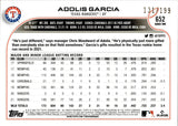 2022 Adolis Garcia Topps Series 2 RED FOILBOARD 131/199 #652 Texas Rangers