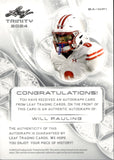 2024 Will Pauling Leaf Trinity GREEN ROOKIE AUTO 21/25 AUTOGRAPH #BA-WP1 Notre Dame Fighting Irish