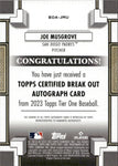 2023 Joe Musgrove Topps Tier One BRK OUT AUTO 047/199 AUTOGRAPH #BOA-JMU San Diego Padres