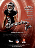 2025 Drake London Topps Finest GREEN REFRACTOR CREATORS 39/75 #CR-2 Atlanta Falcons