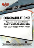 2020 Samoa Joe Topps Finest WWE GREEN REFRACTOR AUTO 02/99 AUTOGRAPH #A-SJ Monday Night Raw
