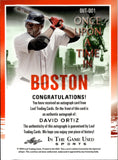 2024 David Ortiz Leaf In the Game Used ONCE UPON A TIME IN BOSTON SILVER FOIL AUTO 1/2 AUTOGRAPH #OUT-DO1 Boston Red Sox HOF