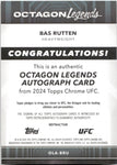 2024 Bas Rutten Topps Chrome UFC OCTAGON LEGENDS AUTO 023/150 AUTOGRAPH #OLA-BRU Heavyweight Legend