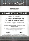 2024 Bas Rutten Topps Chrome UFC OCTAGON LEGENDS AUTO 023/150 AUTOGRAPH #OLA-BRU Heavyweight Legend