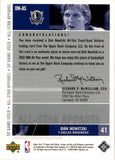 2002-03 Dirk Nowitzki Upper Deck SP Game Used Edition ALL-STAR APPAREL JERSEY RELIC #DN-AS Dallas Mavericks