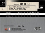 2003-04 Manu Ginobili Fleer Genuine Insider REFLECTION 09/99 #37 San Antonio Spurs