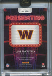 2024 Luke McCaffrey Panini One ROOKIE PRESENTING AUTO 04/10 AUTOGRAPH #166 Washington Commanders