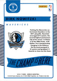 2016-17 Dirk Nowitzki Panini Donruss THE CHAMP IS HERE #9 Dallas Mavericks HOF