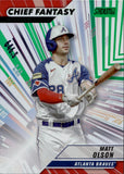 2024 Matt Olson Topps Stadium Club GREEN FOIL CHIEF PROFESSIONALS 23/50 #CFPRO-1 Atlanta Braves