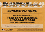 2023 JJ Bleday Topps ROOKIE 1988 DESIGN AUTO AUTOGRAPH #88BA-JJB Miami Marlins