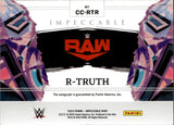 2023 R-Truth Panini Impeccable WWE CANVAS CREATIONS AUTO 73/75 AUTOGRAPH #CC-RTR Monday Night Raw