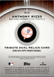 2025 Anthony Rizzo Topps Tribute DUAL JERSEY 003/199 RELIC #DR-AR New York Yankees