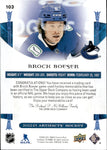2022-23 Brock Boeser Upper Deck Artifacts GOLD DUAL JERSEY 088/199 RELIC #103 Vancouver Canucks