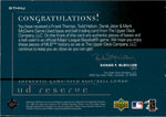2001 Frank Thomas Todd Helton Derek Jeter Mark Mcgwire UD Reserve BALL BASE QUADS RELIC 3/50 White Sox Rockies Yankees Cardinals #BTHMJ