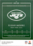 2021 Elijah Moore Panini Immaculate ROOKIE PATCH AUTO 17/99 AUTOGRAPH RC #RPA-EM New York Jets