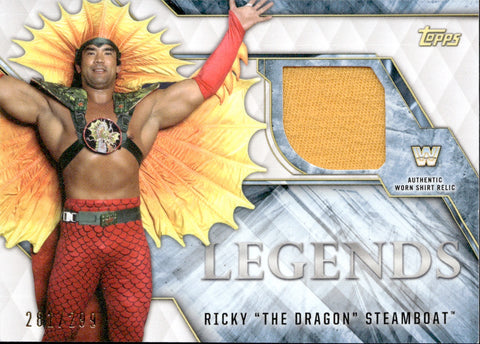2017 Ricky "The Dragon" Steamboat Topps WWE LEGENDS OF THE WWE SHIRT 281/299 RELIC #R-RS WWE Legend