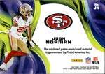 2022 Josh Norman Panini Player of the Day JUMBO PATCH 49/61 RELIC #JN San Francisco 49ers *NRMT CREASED*
