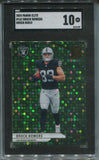 2024 Brock Bowers Panini Elite GREEN DISCO ROOKIE RC SGC 10 #162 Las Vegas Raiders 2789