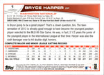 2013 Bryce Harper Topps ROOKIE CUP #1 Washington Nationals 3