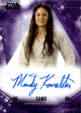 2025 Mandy Kowalski Topps Smugglers Outpost PURPLE STELLAR SIGNATURES CAMIE AUTO 9/10 #SSA-KOW