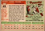 1955 Hank Sauer Topps #45 Chicago Cubs BV $20