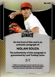 2025 Nolan Souza Leaf Metal BLUE PULSAR AUTO 2/7 AUTPGRAPH #BA-NS1 Arkansas Razorbacks