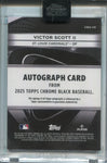 2025 Victor Scott II Topps Chrome Black BLUE REFRACTOR AUTO 110/150 AUTOGRAPH #CBA-VS St. Louis Cardinals